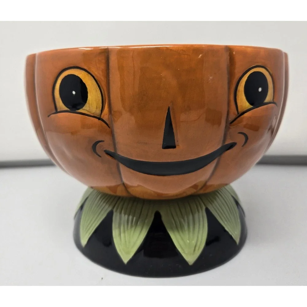 Johanna Parker‎ Large Pumpkin Bowl (candy, Punch) 2022 Halloween Hard To Find